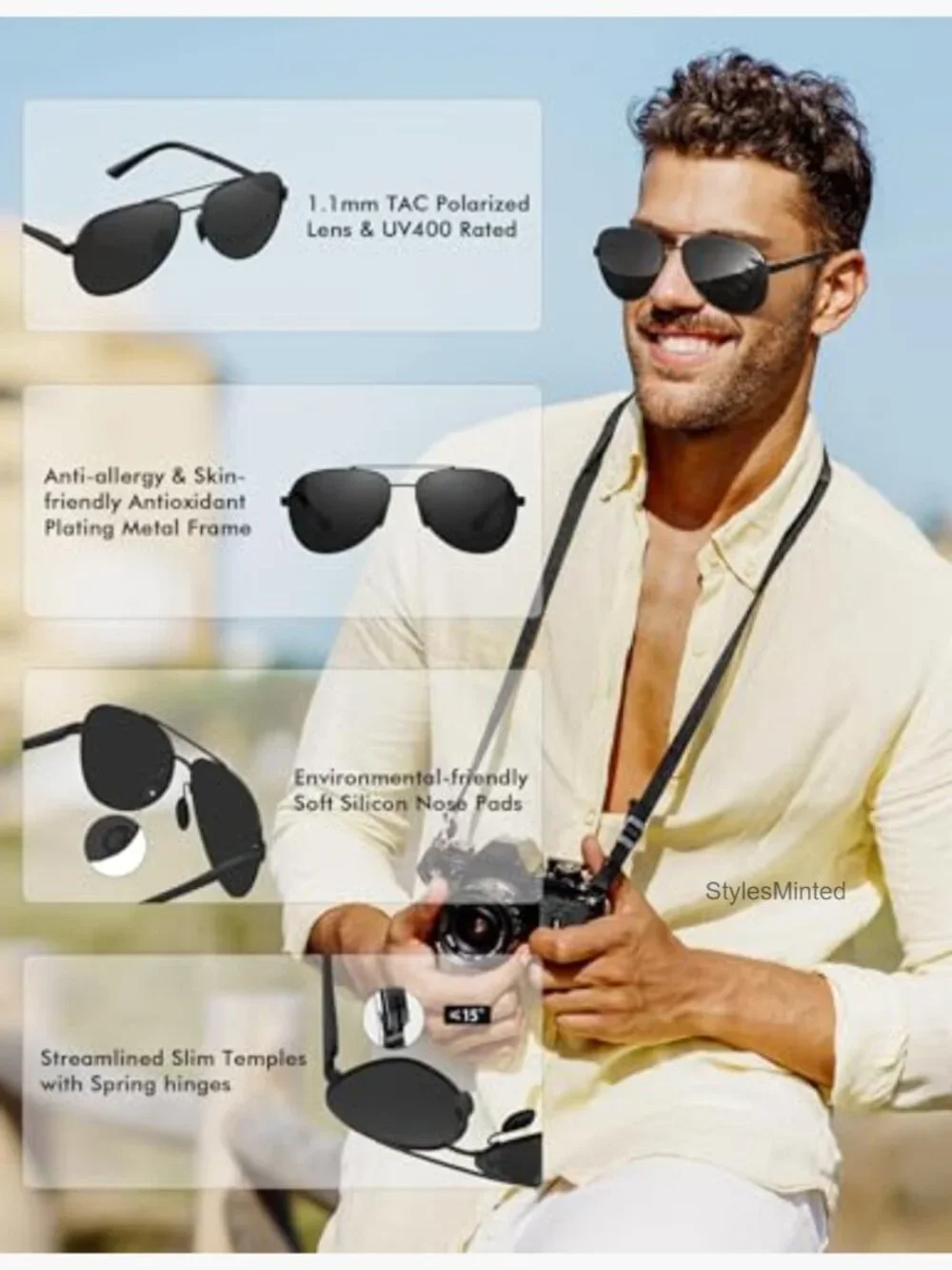 Polarized Aviator Sunglasses UV400 Driving Shades